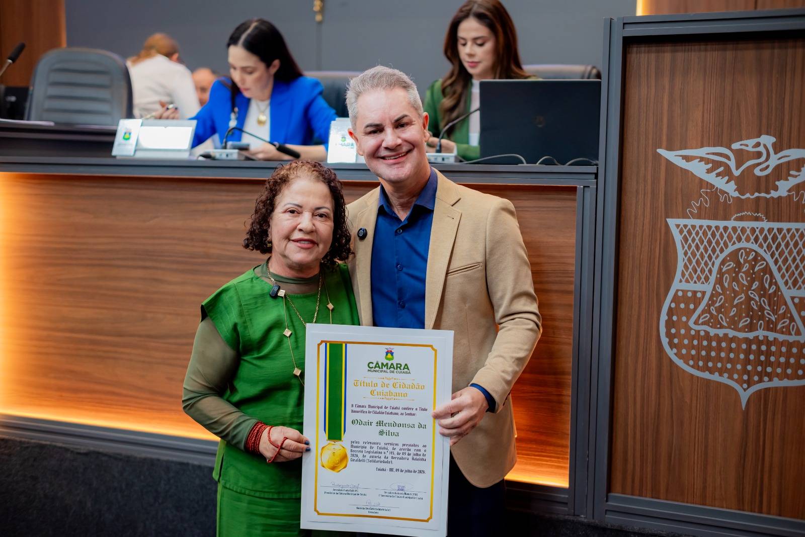 Baixinha homenageia secret�rio-adjunto da Sa�de com T�tulo de Cidad�o Cuiabano