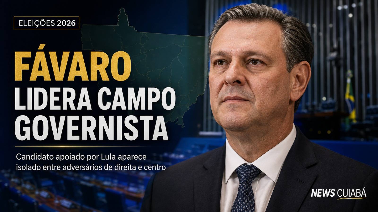 F�varo lidera campo governista em disputa ao Senado dominada pela direita e pelo centro em MT