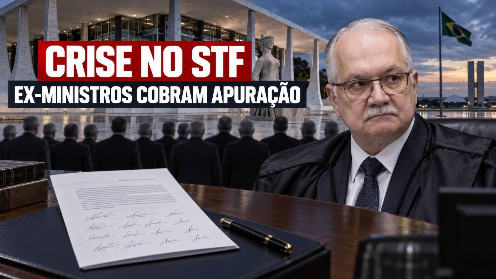 Treze ex-ministros do STF cobram Fachin e pedem apura��o urgente de fatos envolvendo a Corte