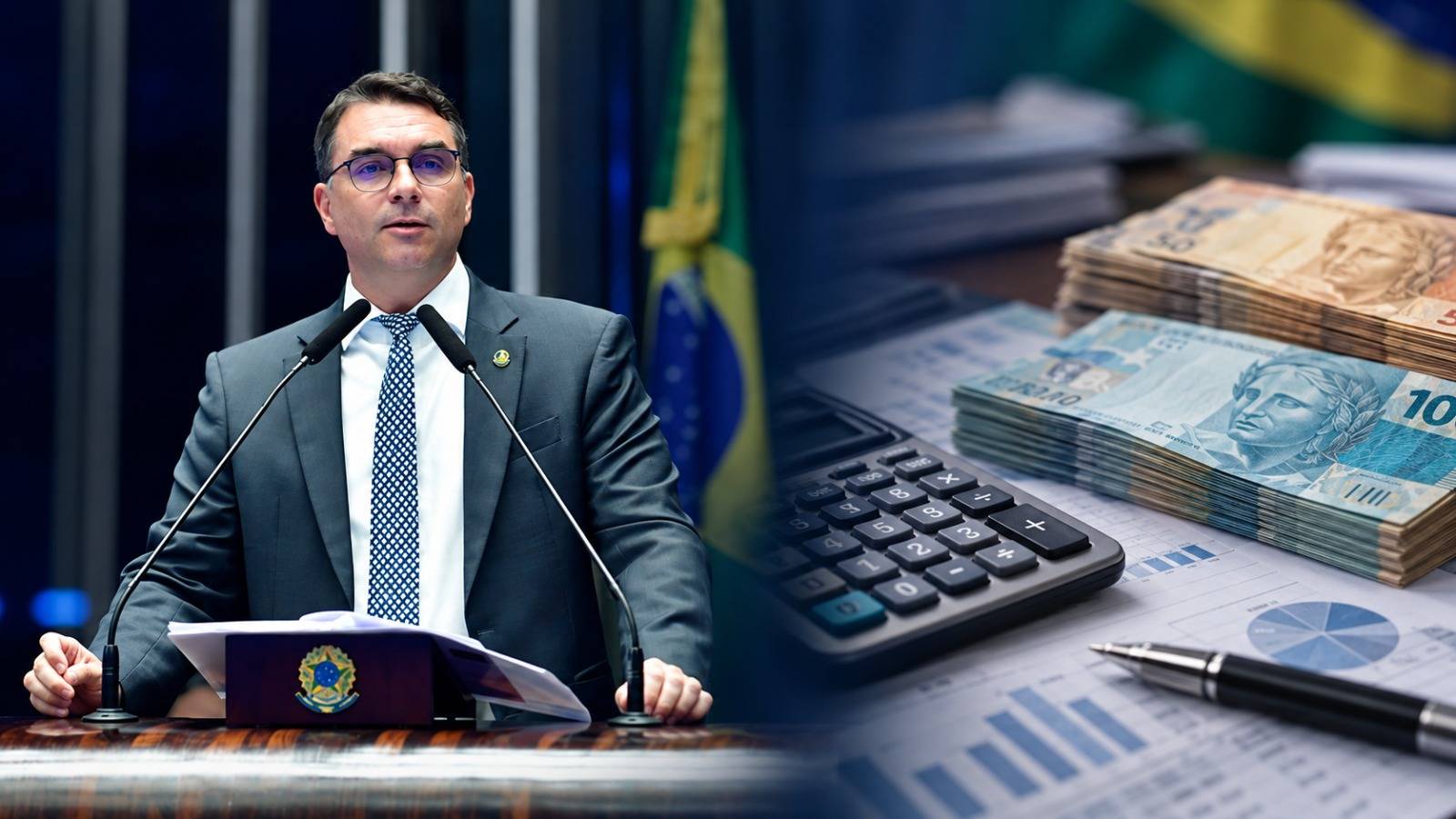 Fl�vio Bolsonaro defende capital de giro das empresas e prop�e retirar split payment da reforma