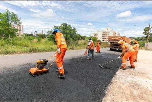 Mais de 5 mil buracos já foram tapados em janeiro pela Prefeitura de Cuiabá