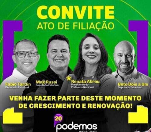 Em ato de força, Podemos filia Max Russi e atrai cúpula da política mato-grossense em Cuiabá 