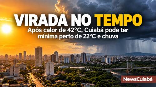 Frente fria muda o tempo em Cuiabá e pode derrubar temperatura para 23°C na quinta-feira