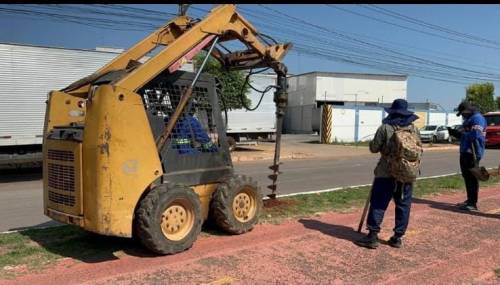 Prefeitura realiza ação de plantio de cerca de 300 árvores em avenida de Cuiabá